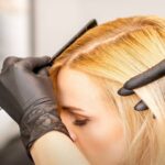 root touch up and base color in West Hollywood salon